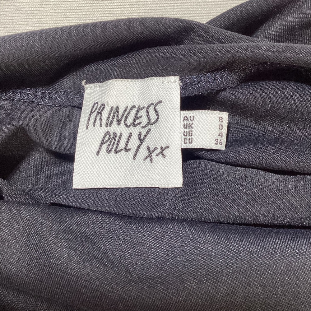 Princess Polly One-Shoulder Black Draped Dress - Picture 6 of 12